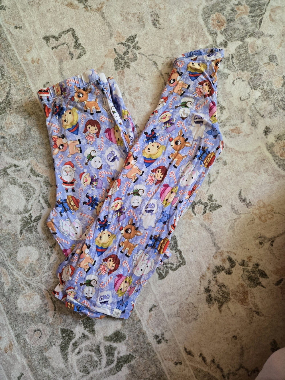 Girls' Light Blue Holiday Character Pajama Set